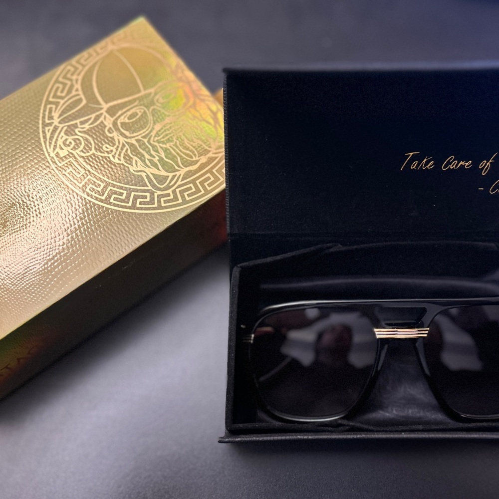 Vintage Frame Sunglasses 24 KT Gold